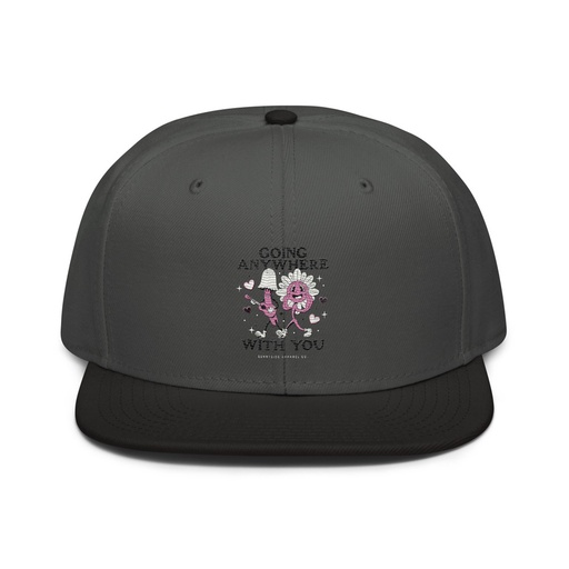 [ID: 77-G93] Anywhere With You - Typographic Cartoon Streetwear Snapback