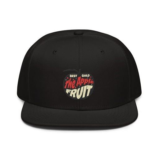 [ID: 77-G97] Apple Fruit - Typographic Lettering Snapback