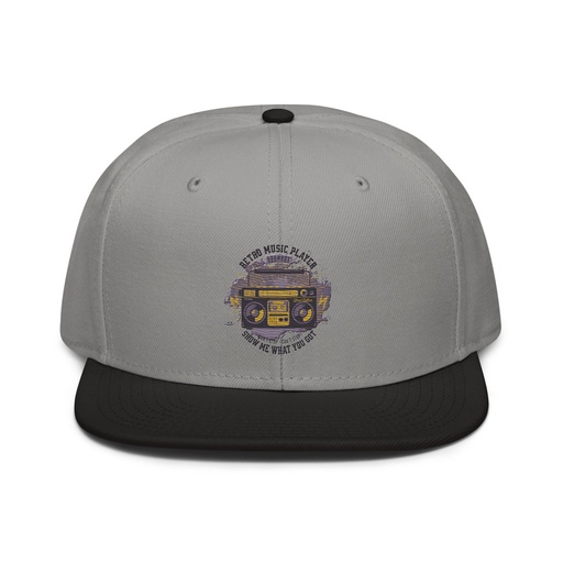[ID: 77-G253] Boombox Music Player - Retro Snapback