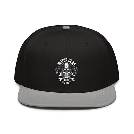 [ID: 77-G268] Born to Ride - Biker Club Skull  Snapback