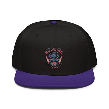 [ID: 77-G276] Bowling Derby Champs - Grunge Skull Snapback