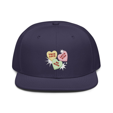 [ID: 77-G331] Candy Hearts - Valentine's Day Snapback