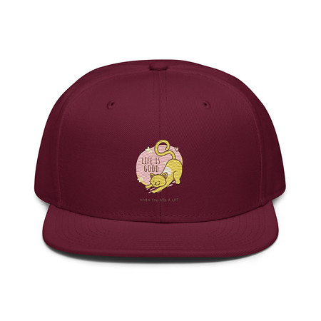 [ID: 77-G338] Cat Life - Humor Snapback
