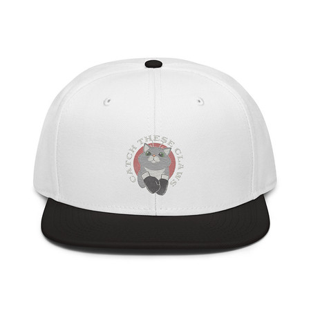 [ID: 77-G344] Catch These Claws - Cute Cat Snapback