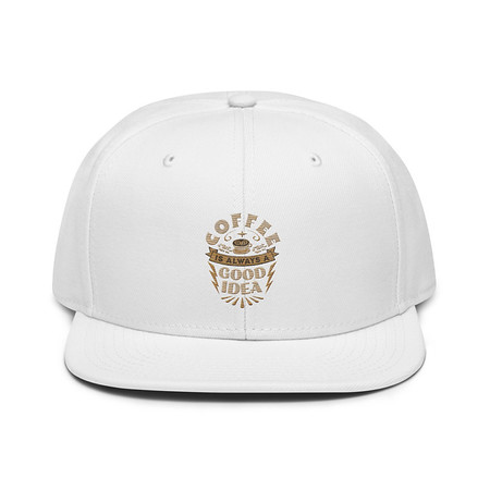 [ID: 77-G401] Coffee is always a good idea - Lightning Bolt Snapback