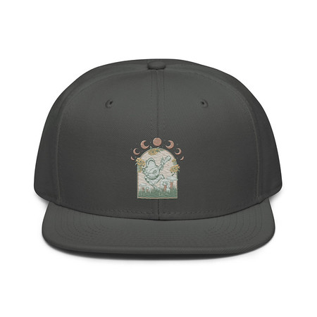[ID: 77-G426] Cottagecore Frog Botanical Snapback