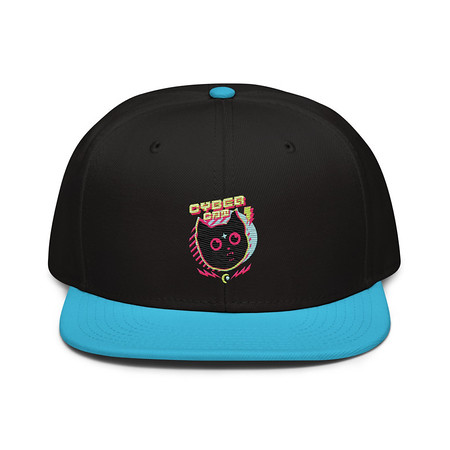 [ID: 77-G456] Cyber Cat - Neon Color Snapback