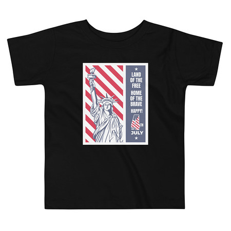 [ID: 306-G8] 4th of July Toddler Staple Tee