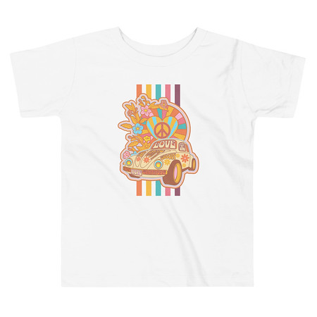 [ID: 306-G10] 60s flower power Toddler Staple Tee