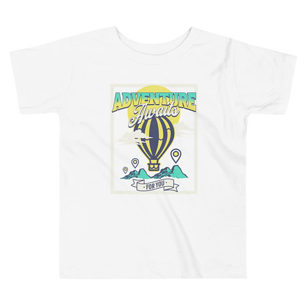 [ID: 306-G28] Adventure Awaits Toddler Staple Tee