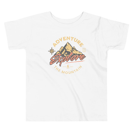 [ID: 306-G30] Adventure Explore The Mountain Toddler Staple Tee