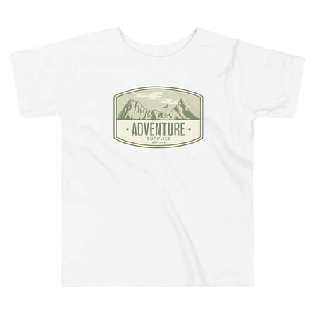 [ID: 306-G32] Adventure Supplies - Mountain Toddler Staple Tee