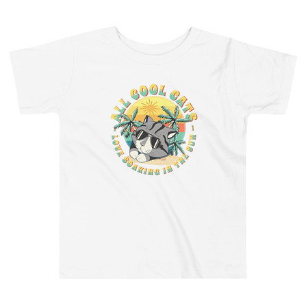[ID: 306-G43] All Cool Cats - Sunset Beach Toddler Staple Tee