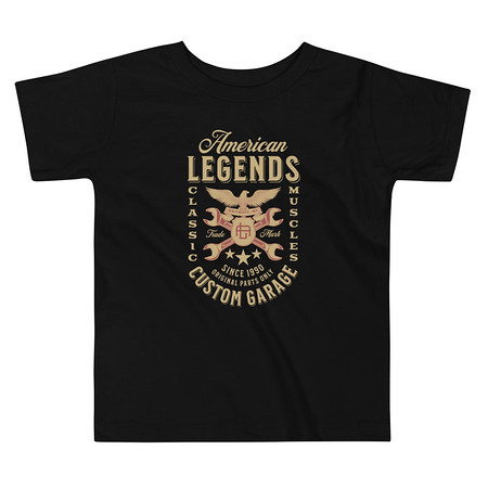 [ID: 306-G75] American Legends Garage - Eagle Toddler Staple Tee
