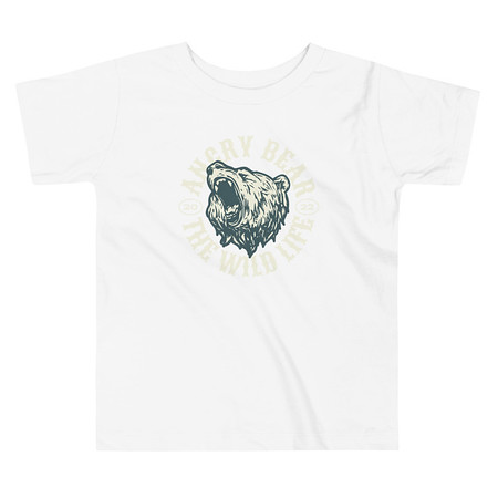 [ID: 306-G83] Angry Bear - Wild Life Animal Toddler Staple Tee