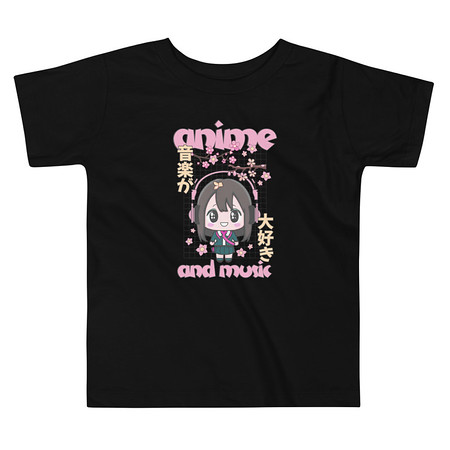 [ID: 306-G86] Anime and Music Toddler Staple Tee