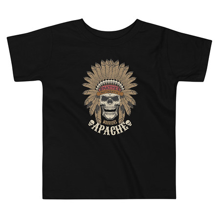[ID: 306-G94] Apache Warriors - Indian Skull Toddler Staple Tee