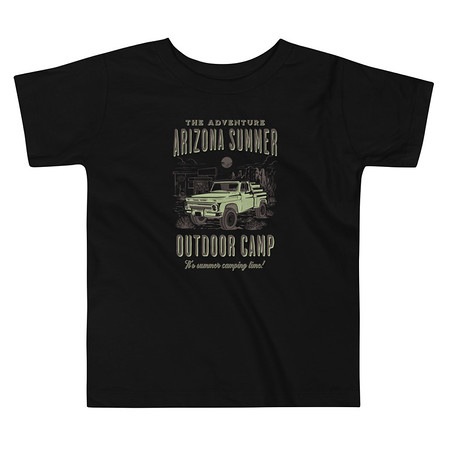 [ID: 306-G100] Arizona Outdoor Camp - Classic Truck Toddler Staple Tee