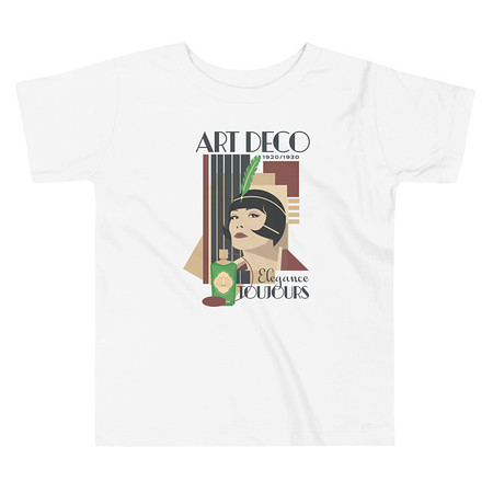 [ID: 306-G102] Art Deco Elegance Toujours Toddler Staple Tee