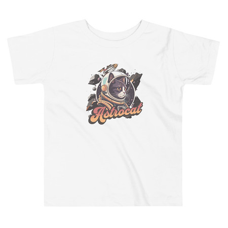 [ID: 306-G108] Astrocat - Retro graphic Toddler Staple Tee