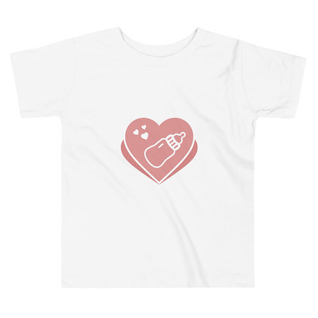 [ID: 306-G121] Baby Announcement - Feeding Bottle Toddler Staple Tee