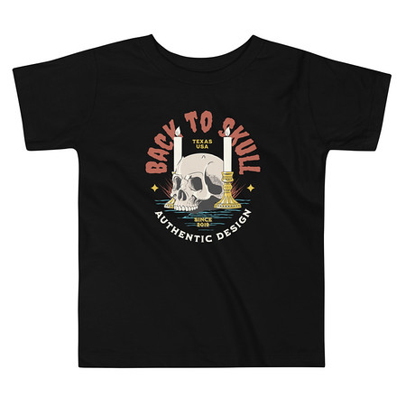 [ID: 306-G124] Back to Skull - Authenthic Design  Toddler Staple Tee
