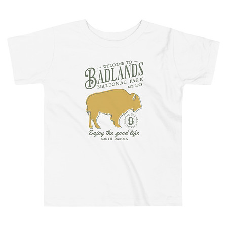 [ID: 306-G131] Badlands National Park - Bison Toddler Staple Tee