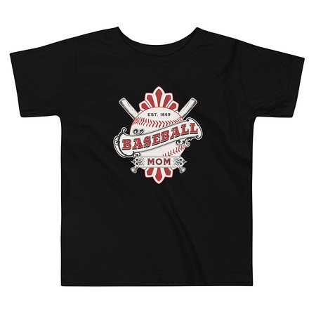 [ID: 306-G144] Baseball Mom Toddler Staple Tee