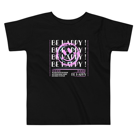 [ID: 306-G155] Be Happy ! Toddler Staple Tee