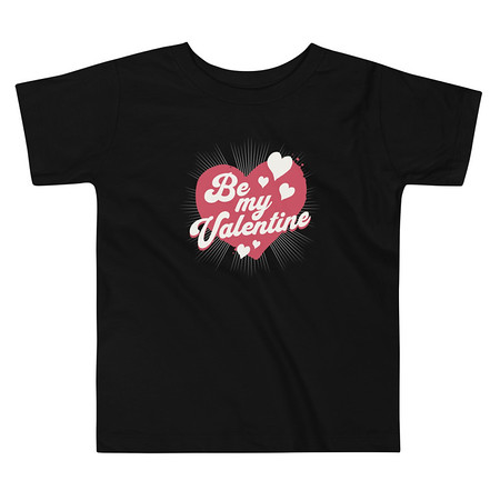 [ID: 306-G158] Be my Valentine - Love Heart Toddler Staple Tee