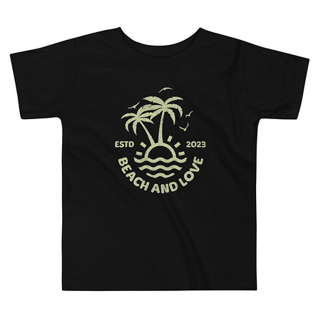 [ID: 306-G161] Beach and Love Toddler Staple Tee