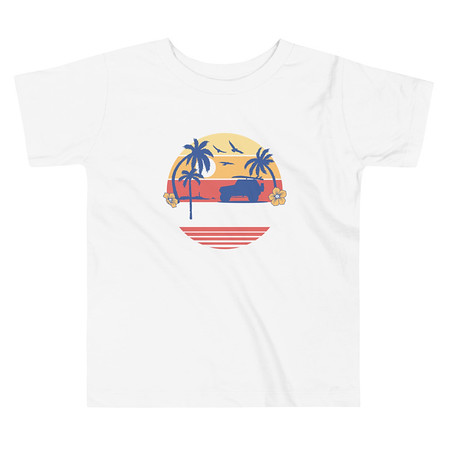[ID: 306-G164] Beach Bum - Sunset Surfing Toddler Staple Tee