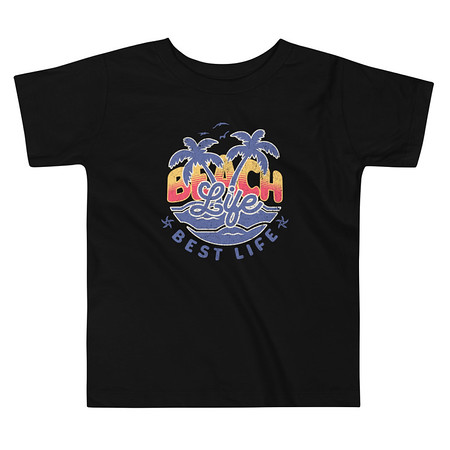 [ID: 306-G168] Beach Life Best Life Toddler Staple Tee