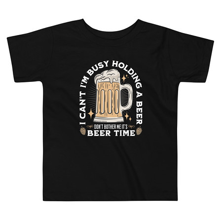 [ID: 306-G176] Beer Time - Father's Day Toddler Staple Tee