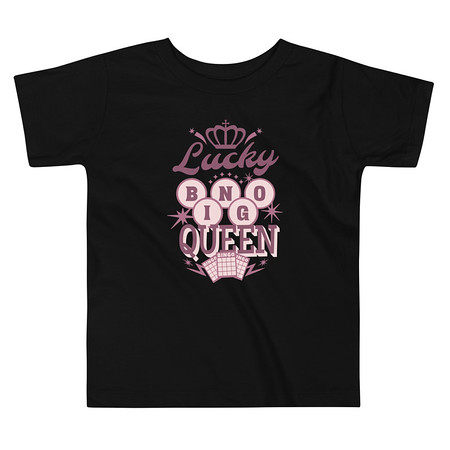 [ID: 306-G209] Bingo Queen - Retro Crown Toddler Staple Tee