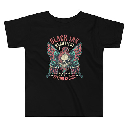 [ID: 306-G225] BLACK INK TATTOO Toddler Staple Tee