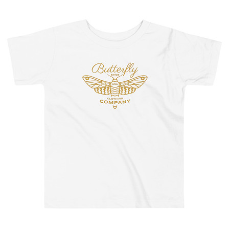 [ID: 306-G240] Blue Butterfly - Minimal Toddler Staple Tee