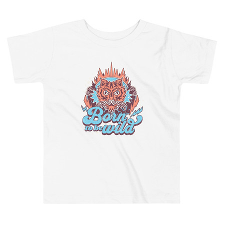 [ID: 306-G263] Born to be Wild - Tiger Toddler Staple Tee