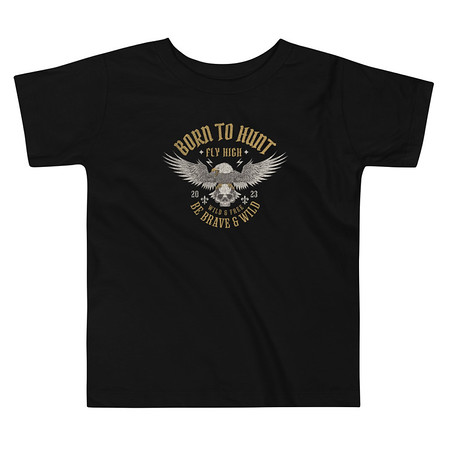 [ID: 306-G267] BORN TO HUNT- BE BRAVE & WILD Toddler Staple Tee