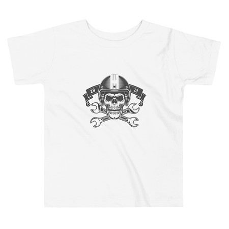 [ID: 306-G268] Born to Ride - Biker Club Skull  Toddler Staple Tee