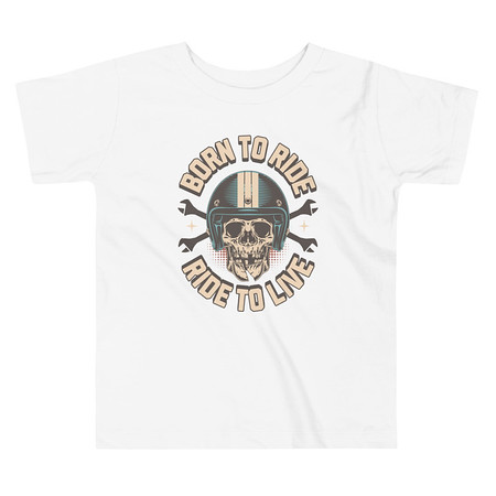 [ID: 306-G269] Born to Ride, Ride to Live Toddler Staple Tee