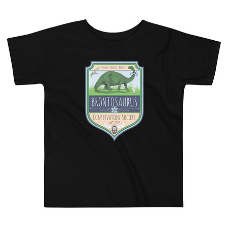 [ID: 306-G288] Brontosaurus Conservation Society Toddler Staple Tee