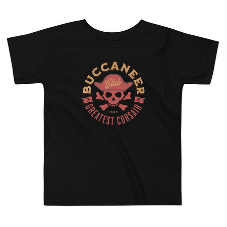 [ID: 306-G293] Buccaneer Club - Pirate Skull Toddler Staple Tee