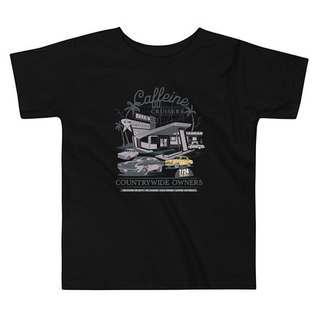 [ID: 306-G308] Caffeine Cruisers Toddler Staple Tee