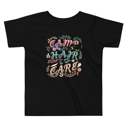 [ID: 306-G321] Camp Hair Don't Care Toddler Staple Tee