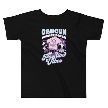 [ID: 306-G330] Cancun Positive Vibes Toddler Staple Tee