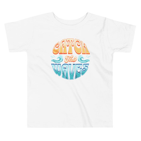 [ID: 306-G343] Catch the Waves - Beach Vibe Toddler Staple Tee