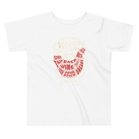[ID: 306-G365] Chickens Are Awesome - Butcher Cuts Toddler Staple Tee
