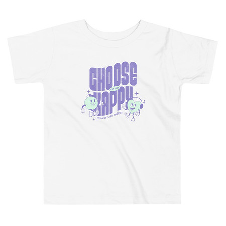 [ID: 306-G369] Choose Happy (2) Toddler Staple Tee