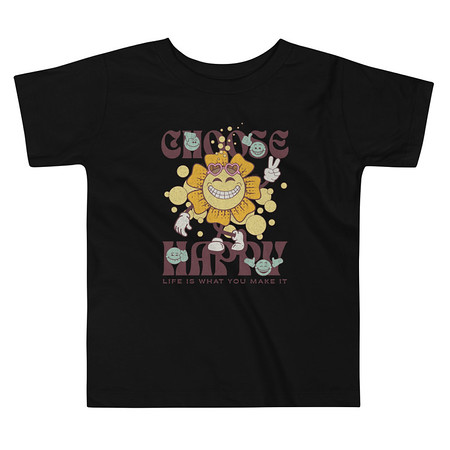 [ID: 306-G371] Choose Happy Toddler Staple Tee